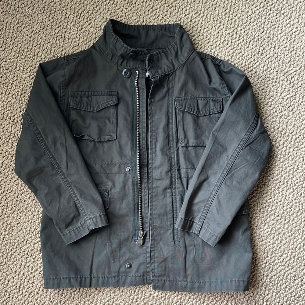 Gap boys army jacket olive green size 5